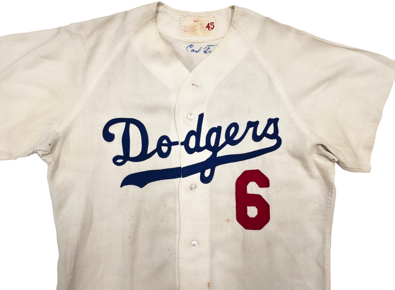 Brooklyn Dodgers Carl Furillo Autographed Cream WA Goodman & Sons Jersey Vintage Signature JSA #ZZ63578