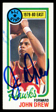 John Drew Autographed 1980-81 Topps Card #5 Atlanta Hawks SKU #259741