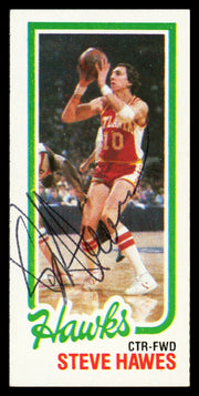 Steve Hawes Autographed 1980-81 Topps Card #24 Atlanta Hawks SKU #259745