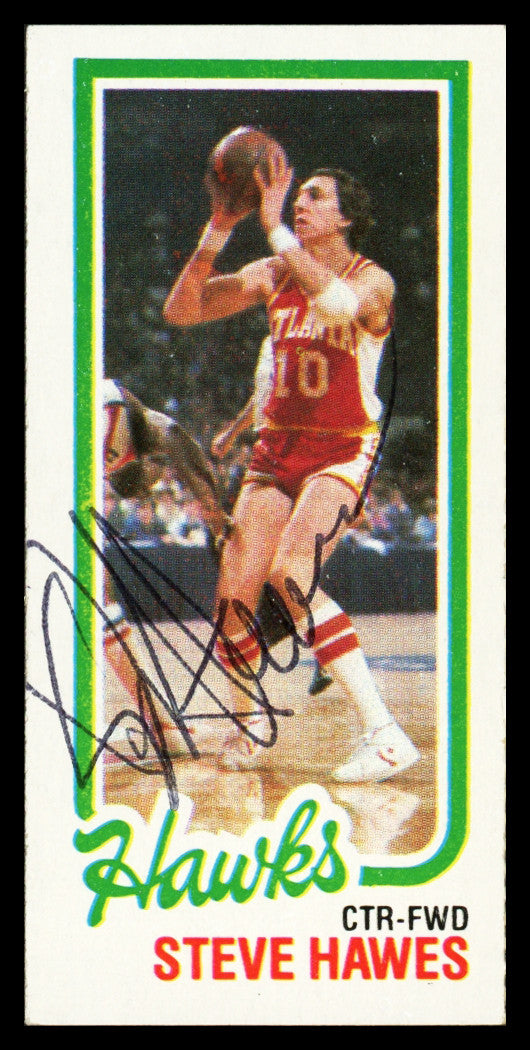 Steve Hawes Autographed 1980-81 Topps Card #24 Atlanta Hawks SKU #259745