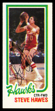 Steve Hawes Autographed 1980-81 Topps Card #24 Atlanta Hawks SKU #259747