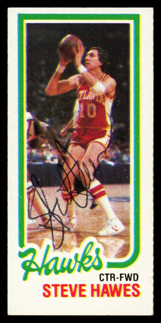 Steve Hawes Autographed 1980-81 Topps Card #24 Atlanta Hawks SKU #259747
