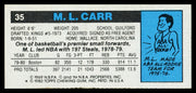 M.L. Carr Autographed 1980-81 Topps Card #35 Boston Celtics SKU #259749