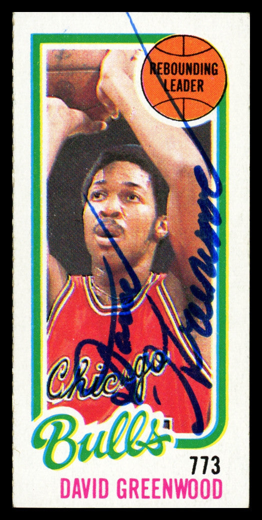 David Greenwood Autographed 1980-81 Topps Card #42 Chicago Bulls SKU #259753