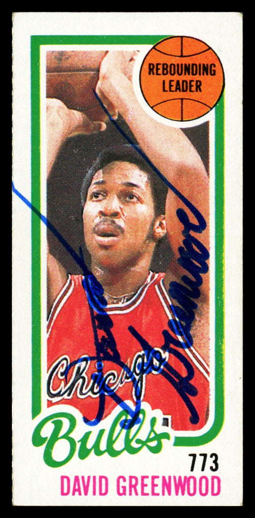David Greenwood Autographed 1980-81 Topps Card #42 Chicago Bulls SKU #259754
