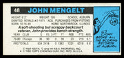 John Mengelt Autographed 1980-81 Topps Card #48 Chicago Bulls SKU #259759