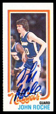 John Roche Autographed 1980-81 Topps Card #78 Denver Nuggets SKU #259769