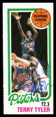 Terry Tyler Autographed 1980-81 Topps Card #81 Detroit Pistons SKU #259771