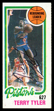 Terry Tyler Autographed 1980-81 Topps Card #82 Detroit Pistons SKU #259772