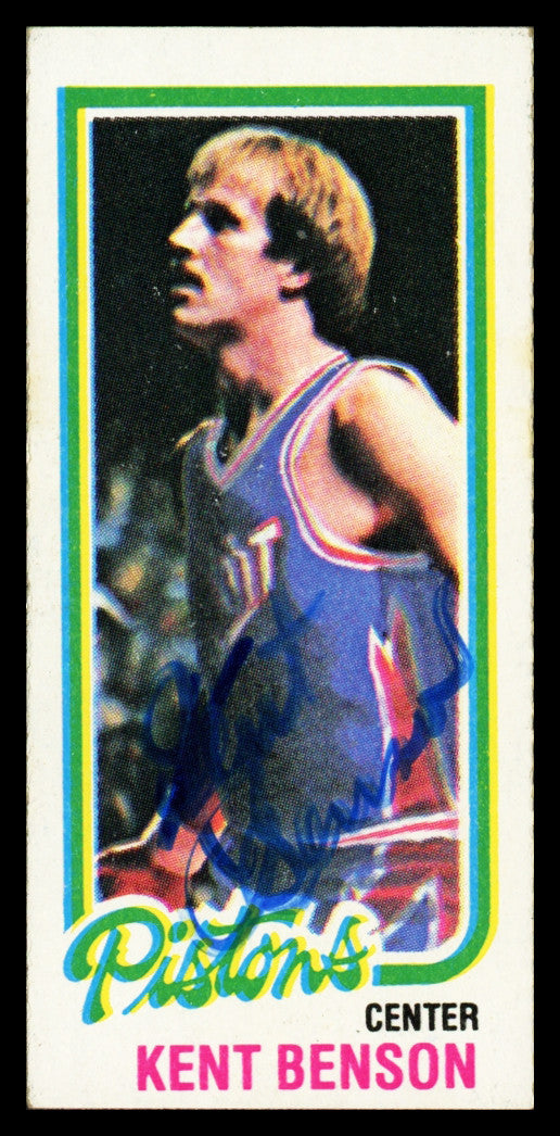 Kent Benson Autographed 1980-81 Topps Card #84 Detroit Pistons SKU #259774