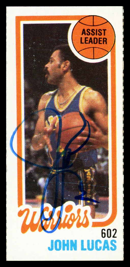 John Lucas Autographed 1980-81 Topps Card #94 Golden State Warriors SKU #259779