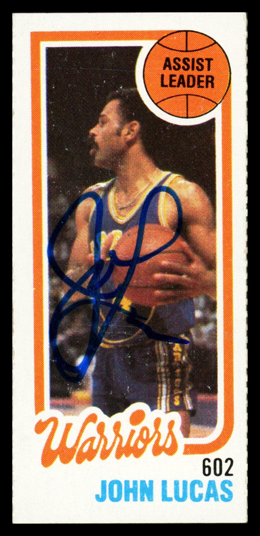 John Lucas Autographed 1980-81 Topps Card #94 Golden State Warriors SKU #259780