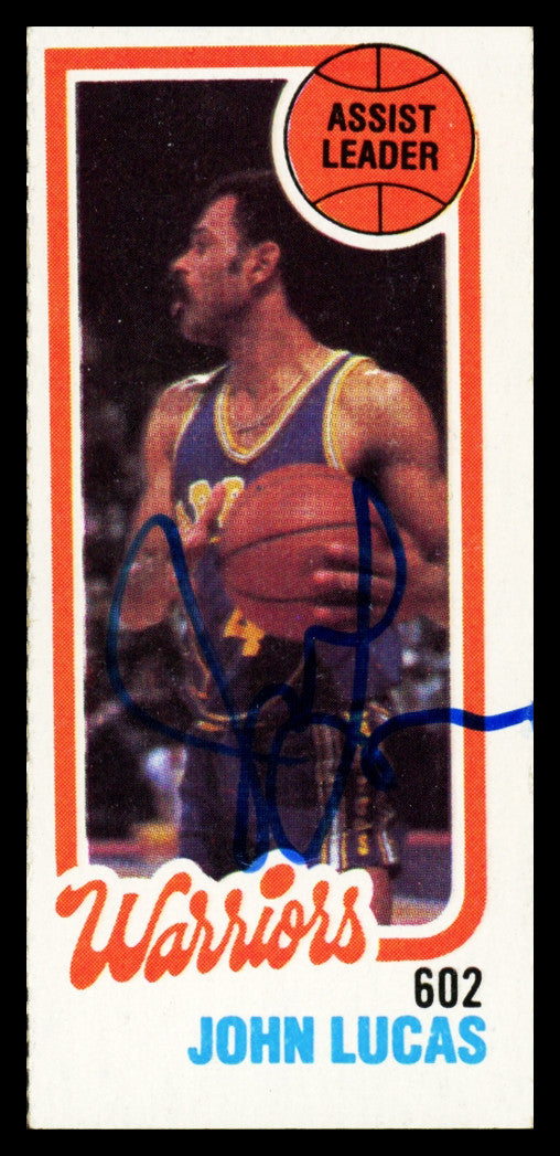 John Lucas Autographed 1980-81 Topps Card #94 Golden State Warriors SKU #259781