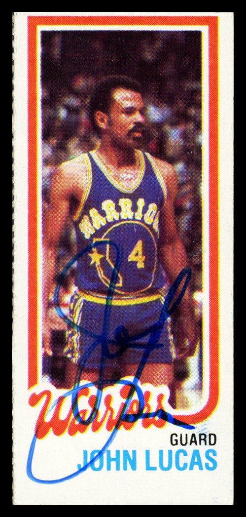 John Lucas Autographed 1980-81 Topps Card #96 Golden State Warriors SKU #259782