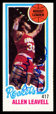 Allen Leavell Autographed 1980-81 Topps Card #104 Houston Rockets SKU #259785