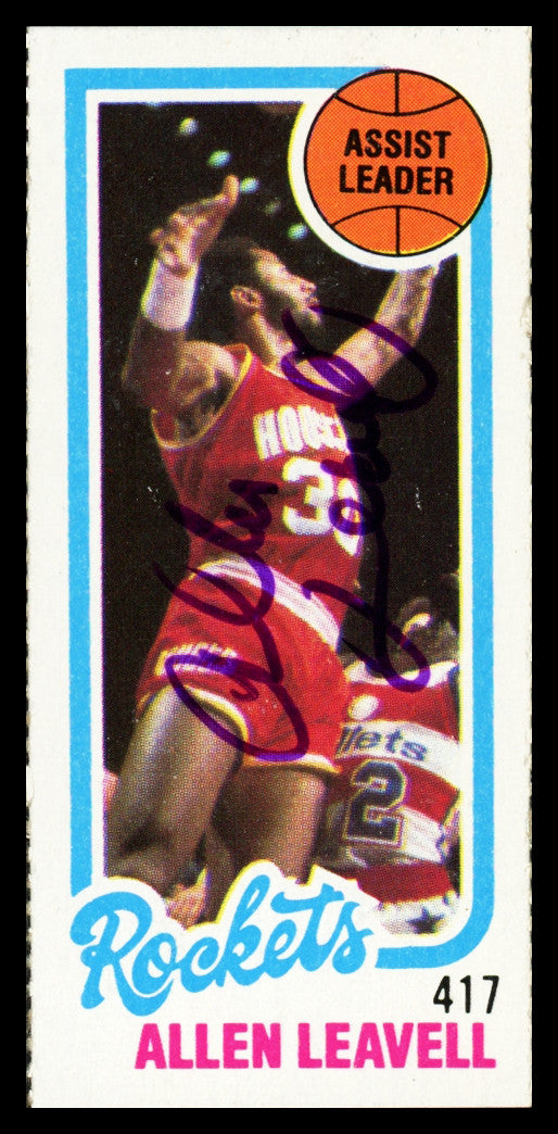 Allen Leavell Autographed 1980-81 Topps Card #104 Houston Rockets SKU #259786