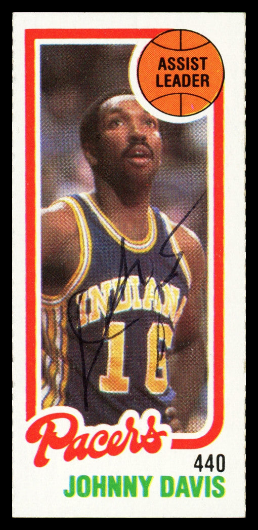 Johnny Davis Autographed 1980-81 Topps Card #114 Indiana Pacers SKU #259787
