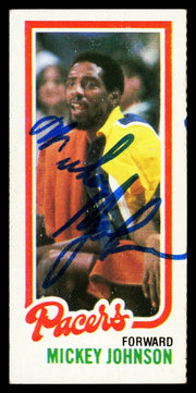 Mickey Johnson Autographed 1980-81 Topps Card #119 Indiana Pacers SKU #259790