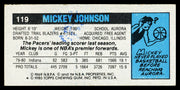 Mickey Johnson Autographed 1980-81 Topps Card #119 Indiana Pacers SKU #259790