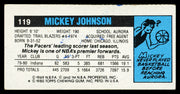 Mickey Johnson Autographed 1980-81 Topps Card #119 Indiana Pacers SKU #259791