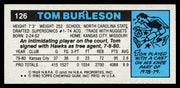 Tom Burleson Autographed 1980-81 Topps Card #126 Kansas City Kings SKU #259804