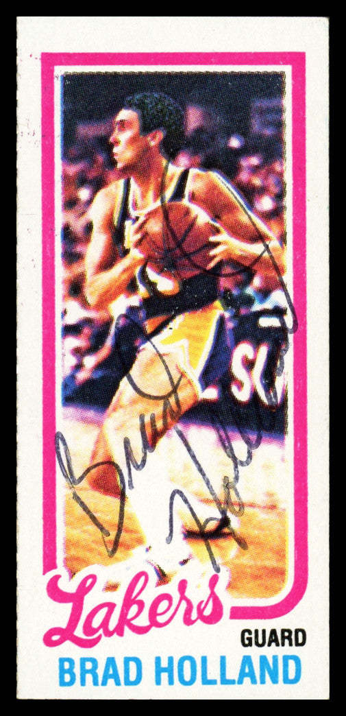 Brad Holland Autographed 1980-81 Topps Rookie Card #138 Los Angeles Lakers SKU #259809