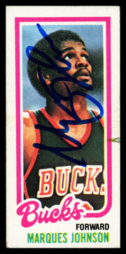 Marques Johnson Autographed 1980-81 Topps Card #149 Milwaukee Bucks SKU #259810