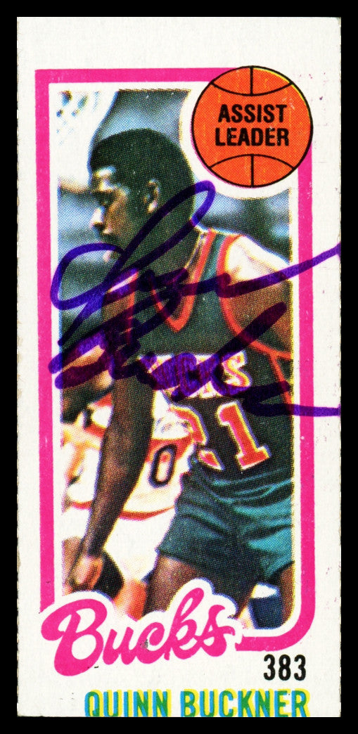 Quinn Buckner Autographed 1980-81 Topps Card #145 Milwaukee Bucks SKU #259814