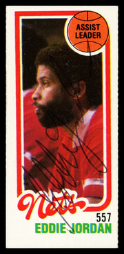 Eddie Jordan Autographed 1980-81 Topps Card #155 New Jersey Nets SKU #259817