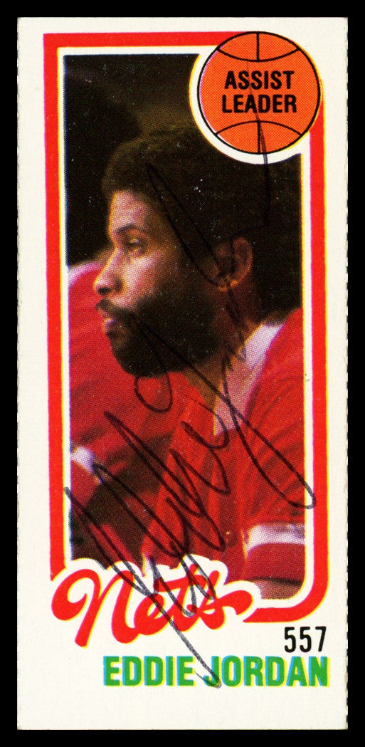 Eddie Jordan Autographed 1980-81 Topps Card #155 New Jersey Nets SKU #259817