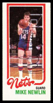 Mike Newlin Autographed 1980-81 Topps Card #159 New Jersey Nets SKU #259818