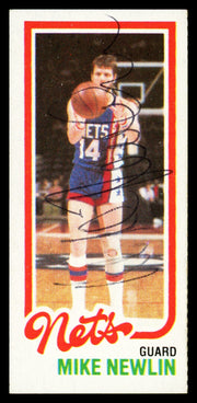 Mike Newlin Autographed 1980-81 Topps Card #159 New Jersey Nets SKU #259819