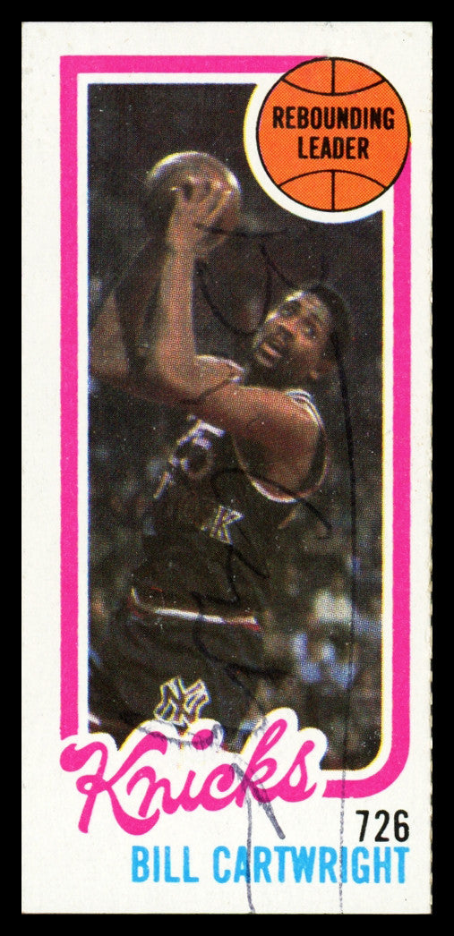 Bill Cartwright Autographed 1980-81 Topps Rookie Card #164 New York Knicks SKU #259820