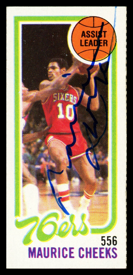 Maurice Cheeks Autographed 1980-81 Topps Card #176 Philadelphia 76ers SKU #259822