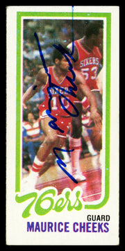 Maurice Cheeks Autographed 1980-81 Topps Card #178 Philadelphia 76ers SKU #259823