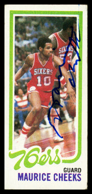 Maurice Cheeks Autographed 1980-81 Topps Card #178 Philadelphia 76ers SKU #259824