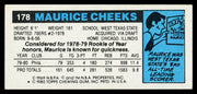 Maurice Cheeks Autographed 1980-81 Topps Card #178 Philadelphia 76ers SKU #259824