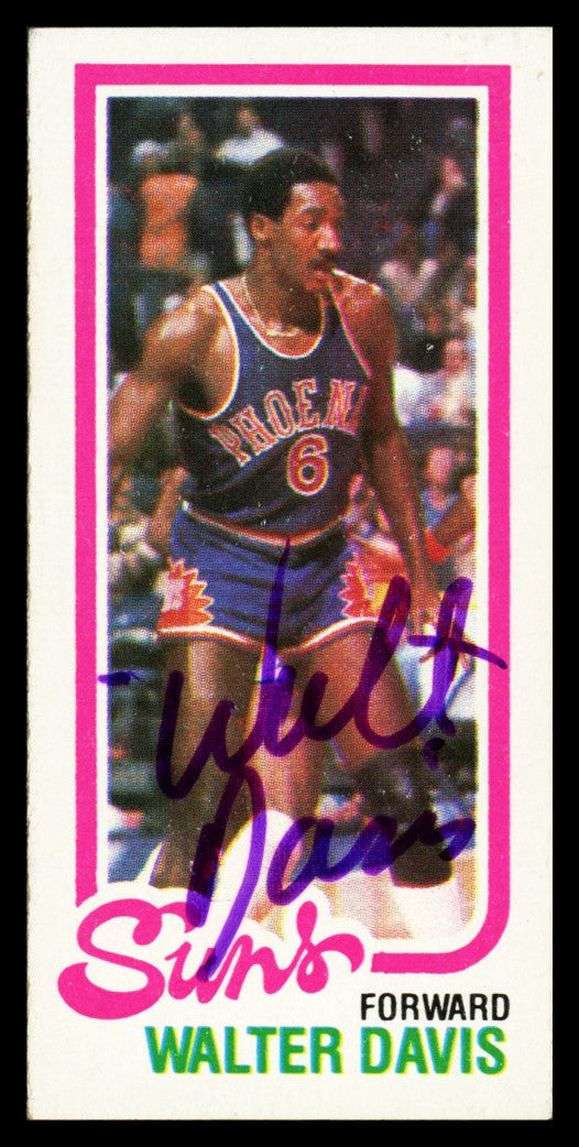 Walter Davis Autographed 1980-81 Topps Card #191 Phoenix Suns SKU #259829