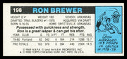 Ron Brewer Autographed 1980-81 Topps Card #198 Portland Trail Blazers SKU #259833