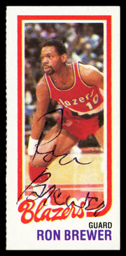 Ron Brewer Autographed 1980-81 Topps Card #198 Portland Trail Blazers SKU #259834