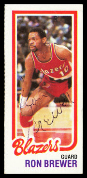 Ron Brewer Autographed 1980-81 Topps Card #198 Portland Trail Blazers SKU #259835