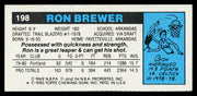 Ron Brewer Autographed 1980-81 Topps Card #198 Portland Trail Blazers SKU #259835