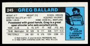Greg Ballard Autographed 1980-81 Topps Card #245 Washington Bullets SKU #259836