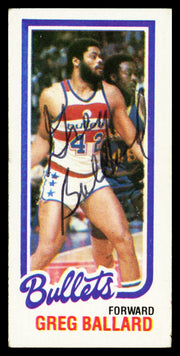 Greg Ballard Autographed 1980-81 Topps Card #245 Washington Bullets SKU #259837