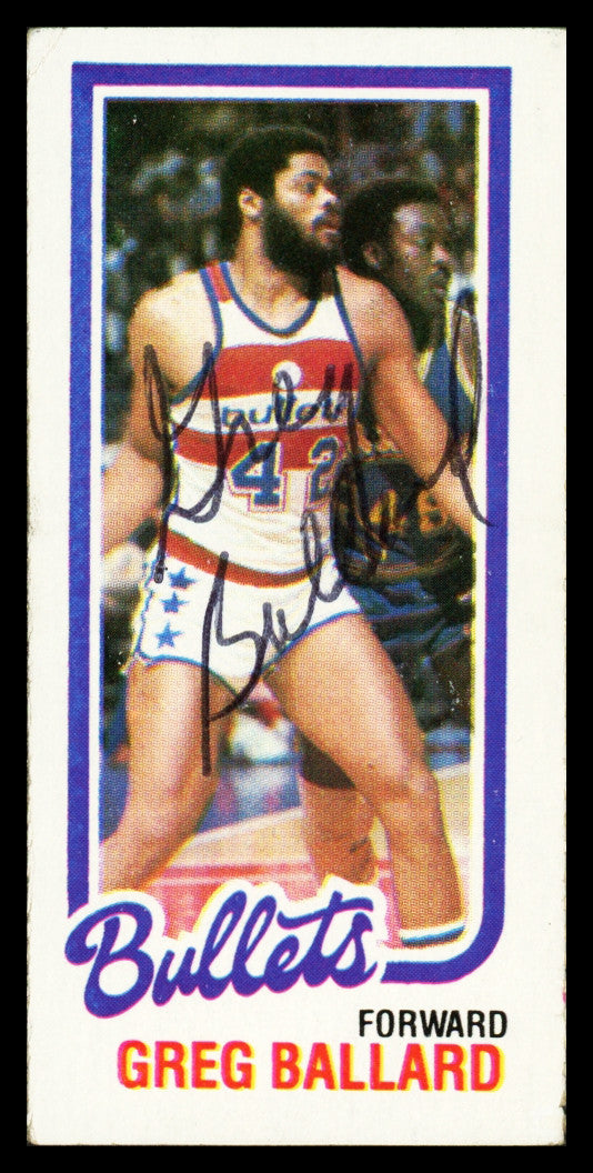 Greg Ballard Autographed 1980-81 Topps Card #245 Washington Bullets SKU #259837