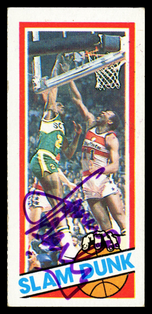 James Bailey Autographed 1980-81 Topps Card #255 Seattle Supersonics SKU #259840