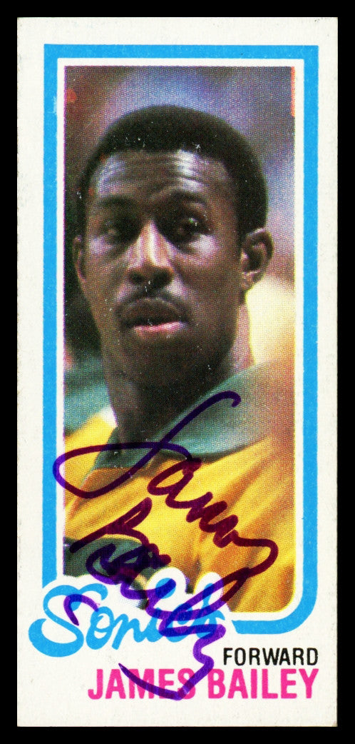 James Bailey Autographed 1980-81 Topps Card #227 Seattle Supersonics SKU #259842