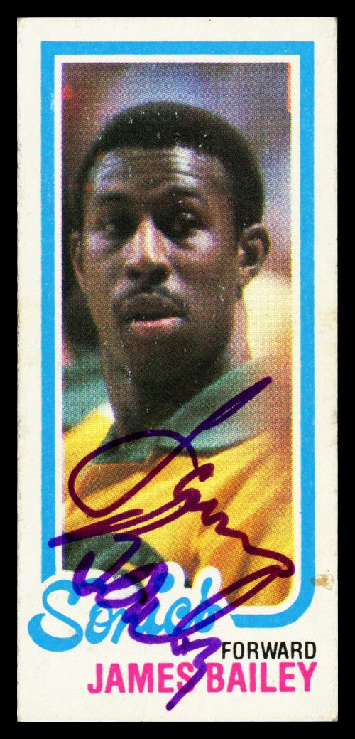 James Bailey Autographed 1980-81 Topps Card #227 Seattle Supersonics SKU #259844