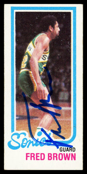 Fred Brown Autographed 1980-81 Topps Card #228 Seattle Supersonics SKU #259846