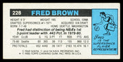 Fred Brown Autographed 1980-81 Topps Card #228 Seattle Supersonics SKU #259846